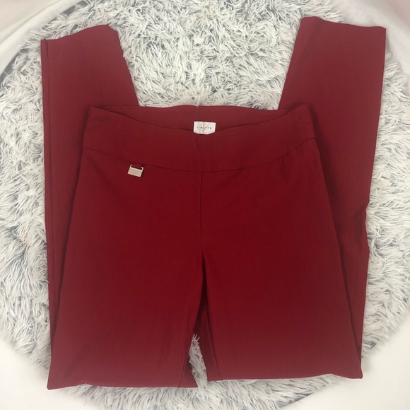 lisette Pants - LISETTE - L red pants slim skinny leg size 10